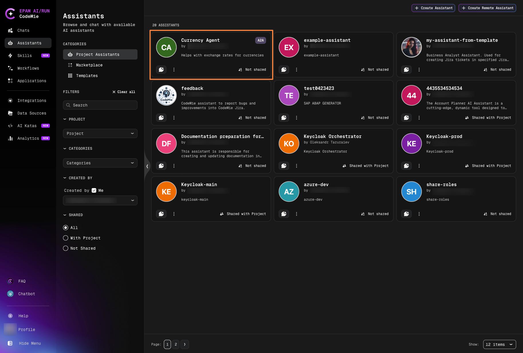 Remote assistant with A2A label