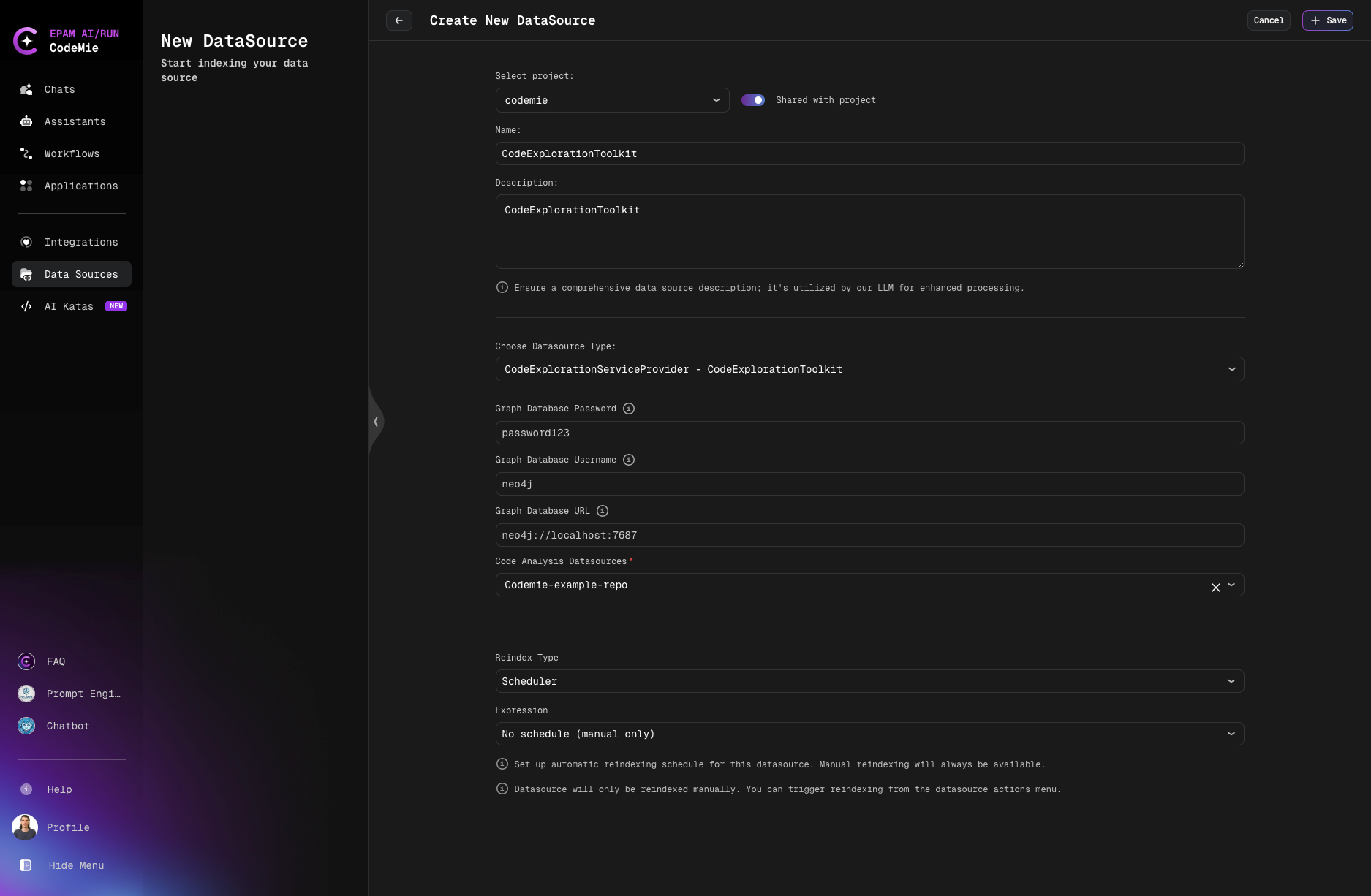 Create Provider Data Source Form