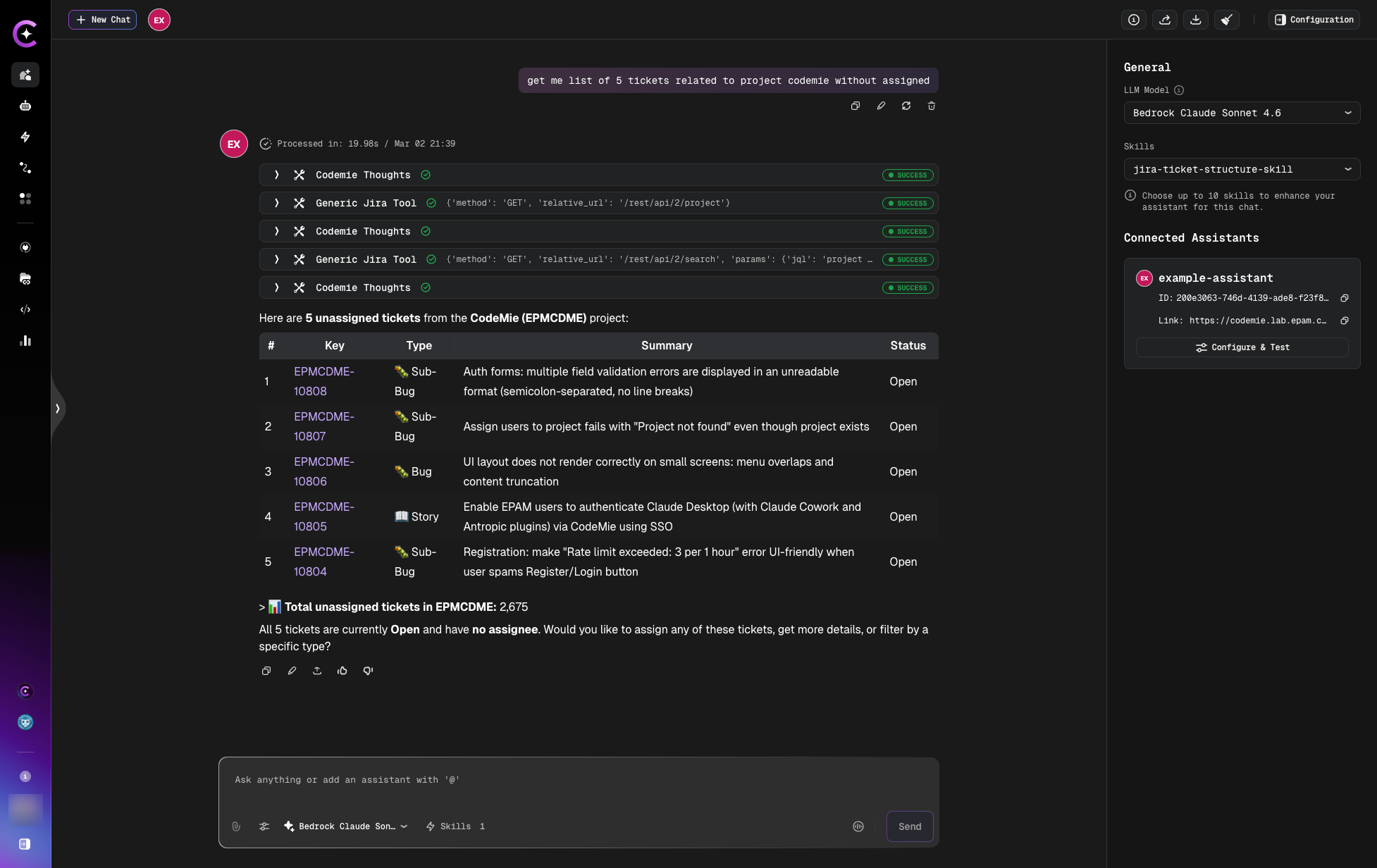 Chat Connected Assistants