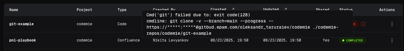 Git Error Code