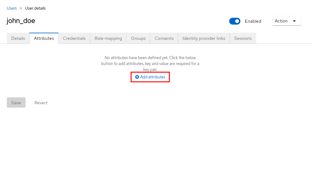 Add Attributes Button