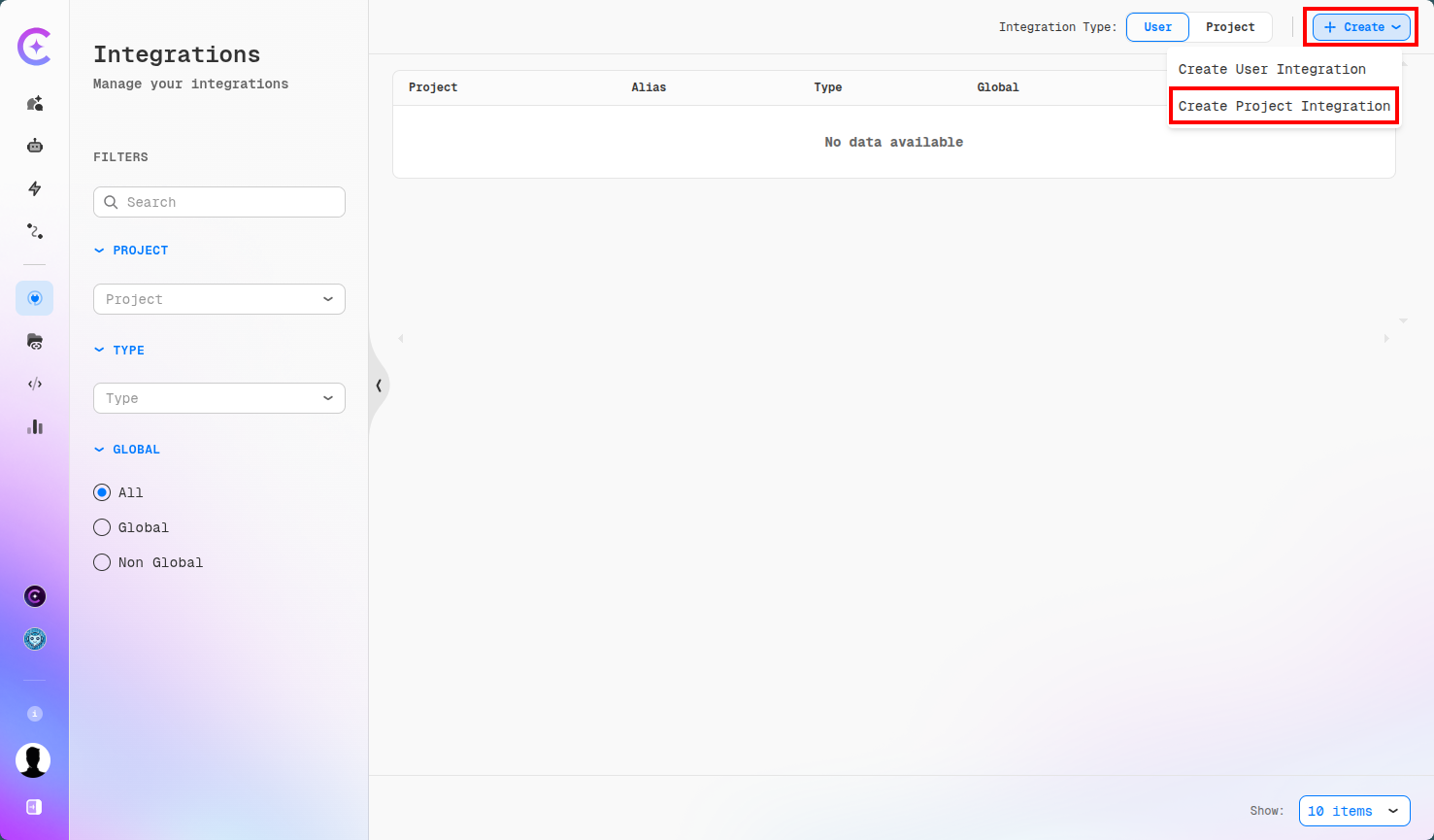 Create Integration