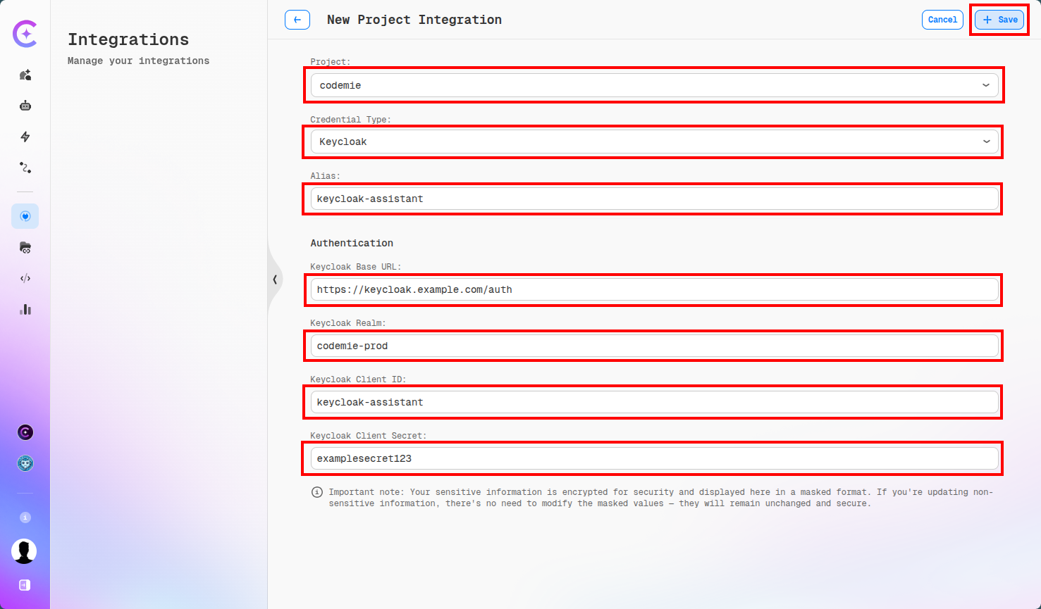Integration Configuration