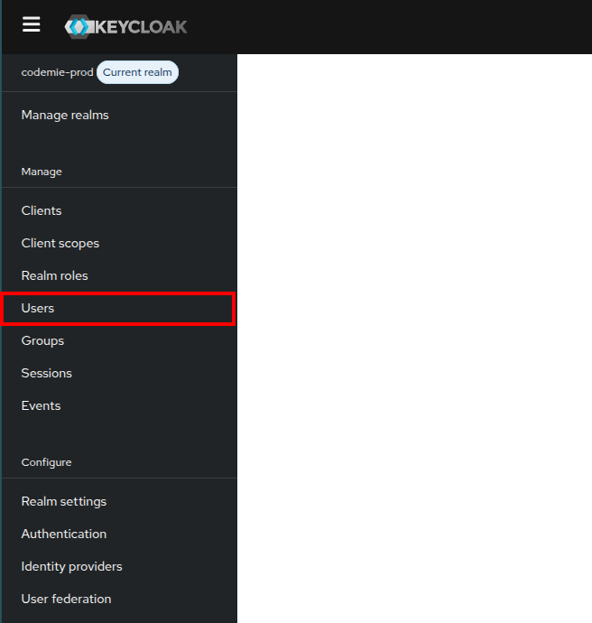 Users Menu