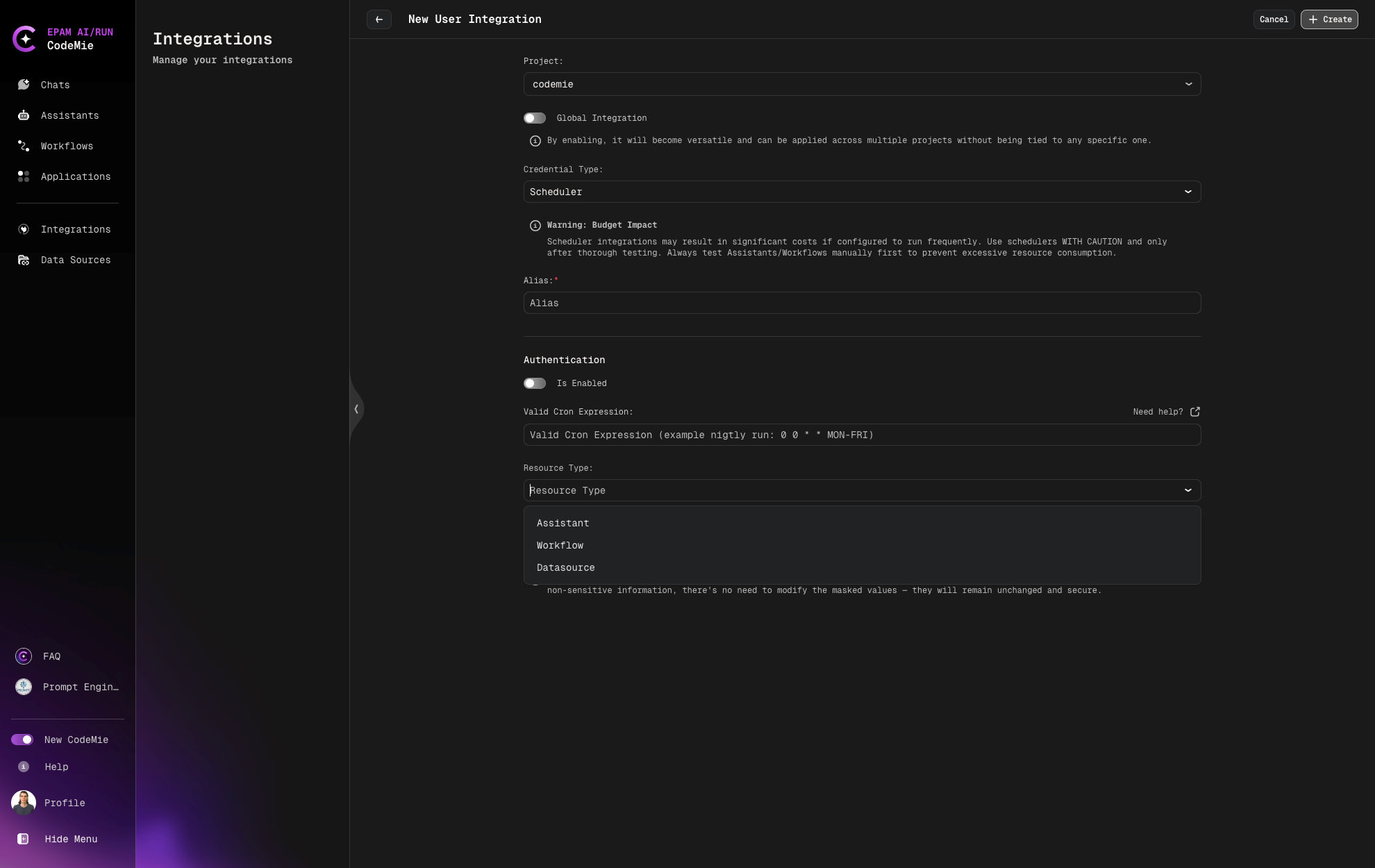 Scheduler integration