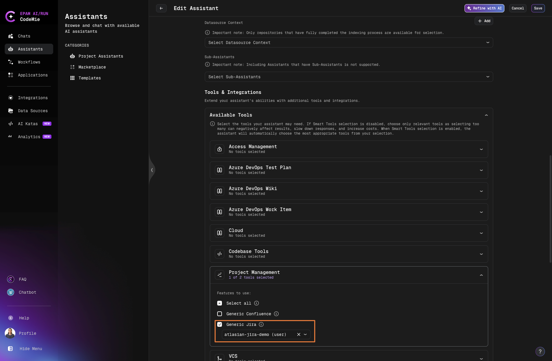 Create Assistant with Jira Tool
