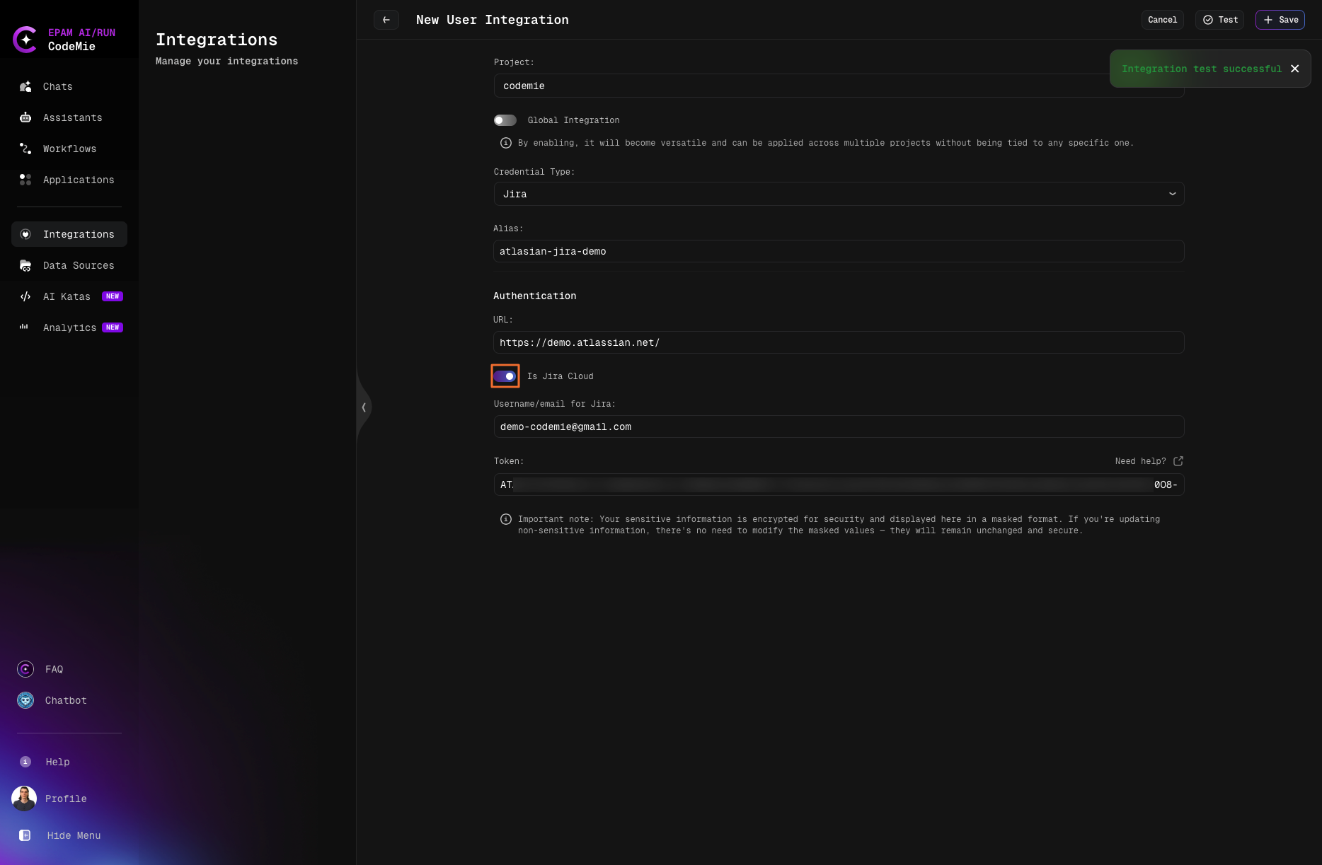 Jira Integration Form