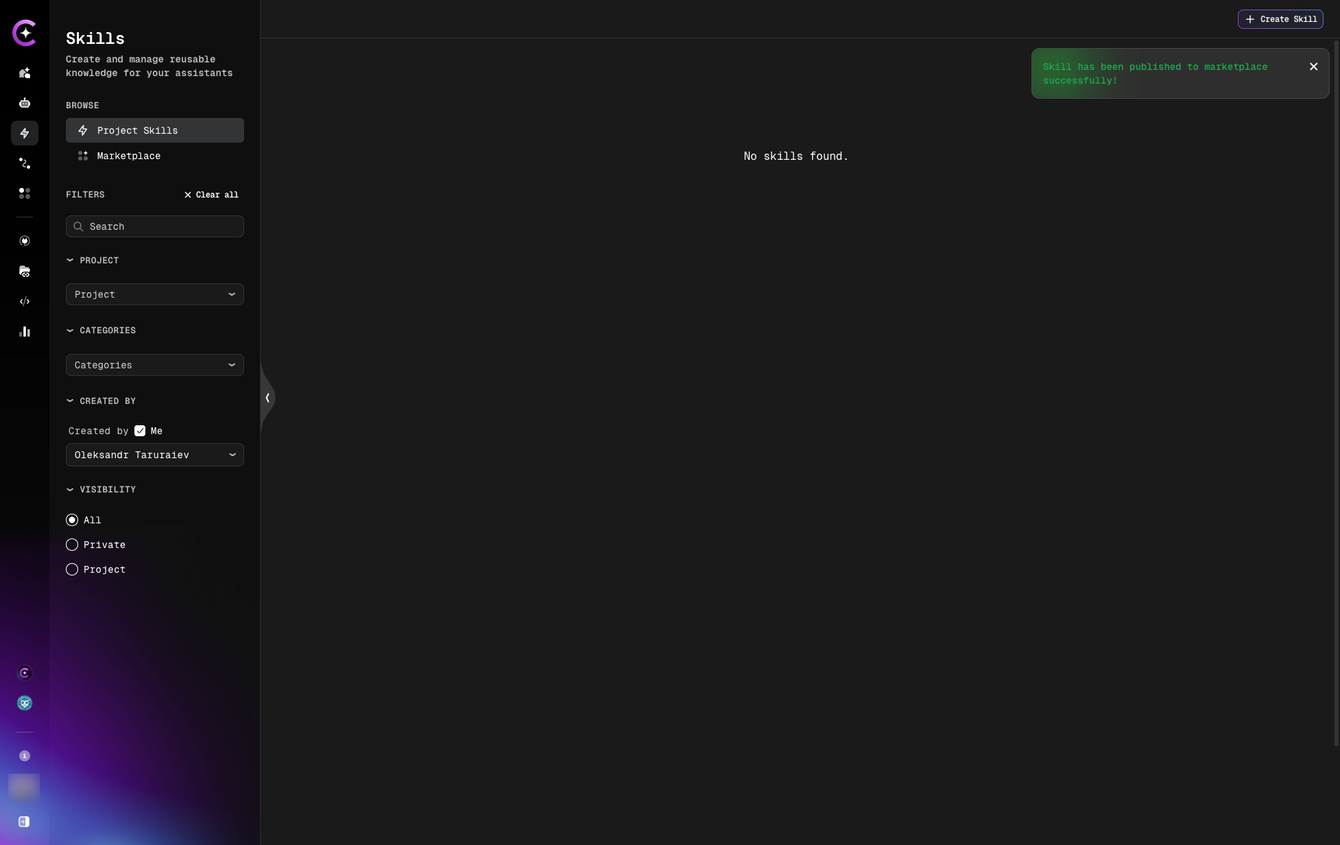 Publish Success Notification