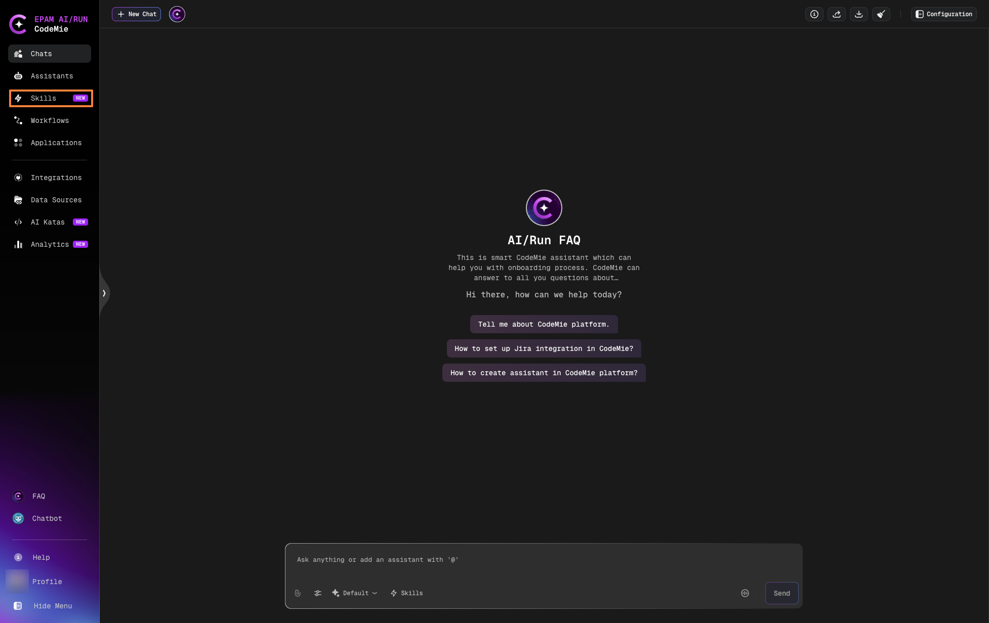 Skills Navigation Menu